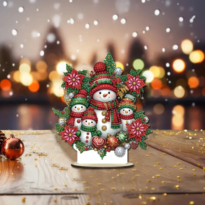 5D Snowmen Family | Diamond Painting