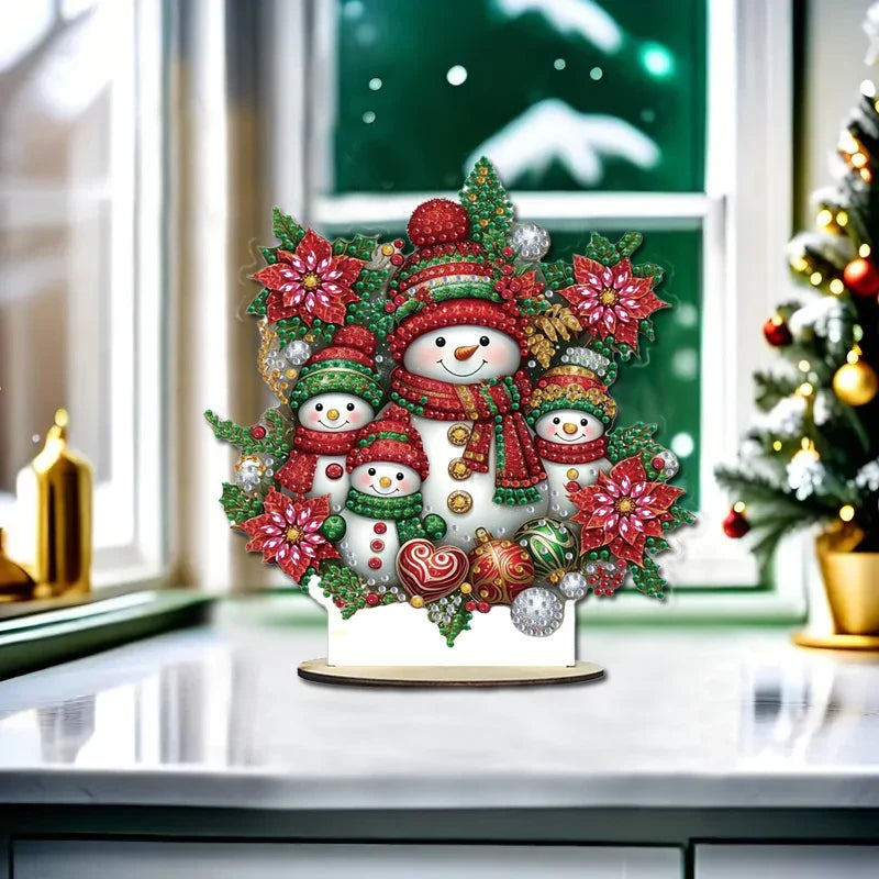 5D Snowmen Family | Diamond Painting