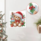 Beer with Christmas hat | Diamond painting