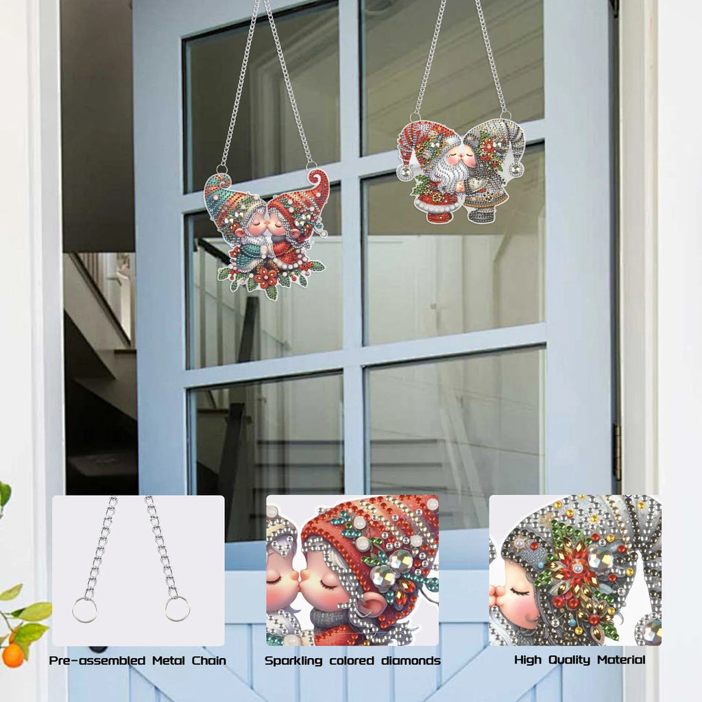 Decorative Hanging Ornament | Christmas Dwarfs | Diamond Painting