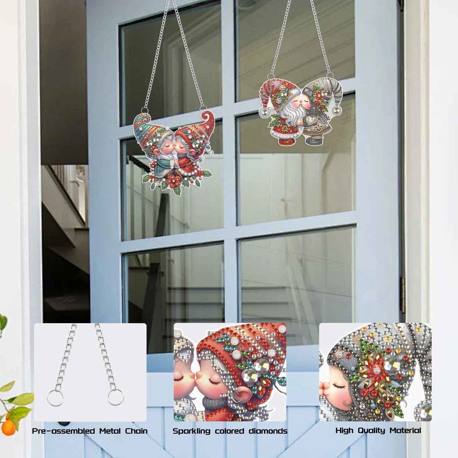 Decorative Hanging Ornament | Christmas Dwarfs | Diamond Painting