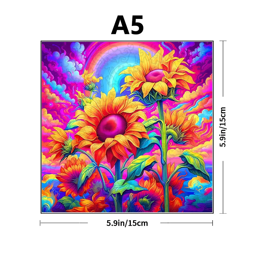 Joyful Sunflowers | Wooden Puzzle