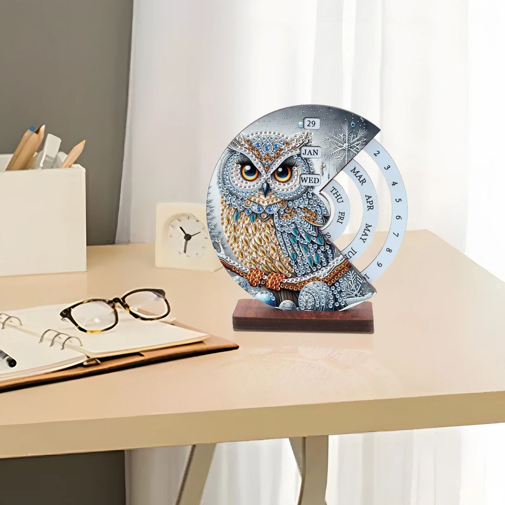 Gray Owl | Calendar | Diamond Painting