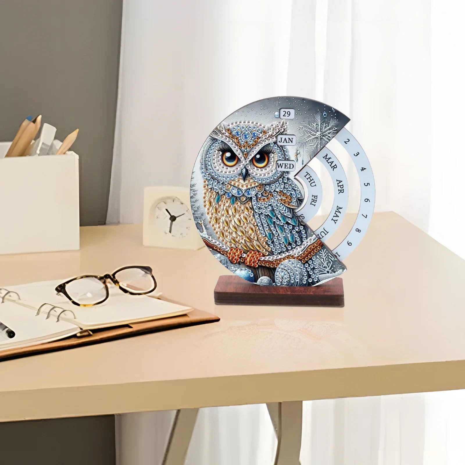 Gray Owl | Calendar | Diamond Painting