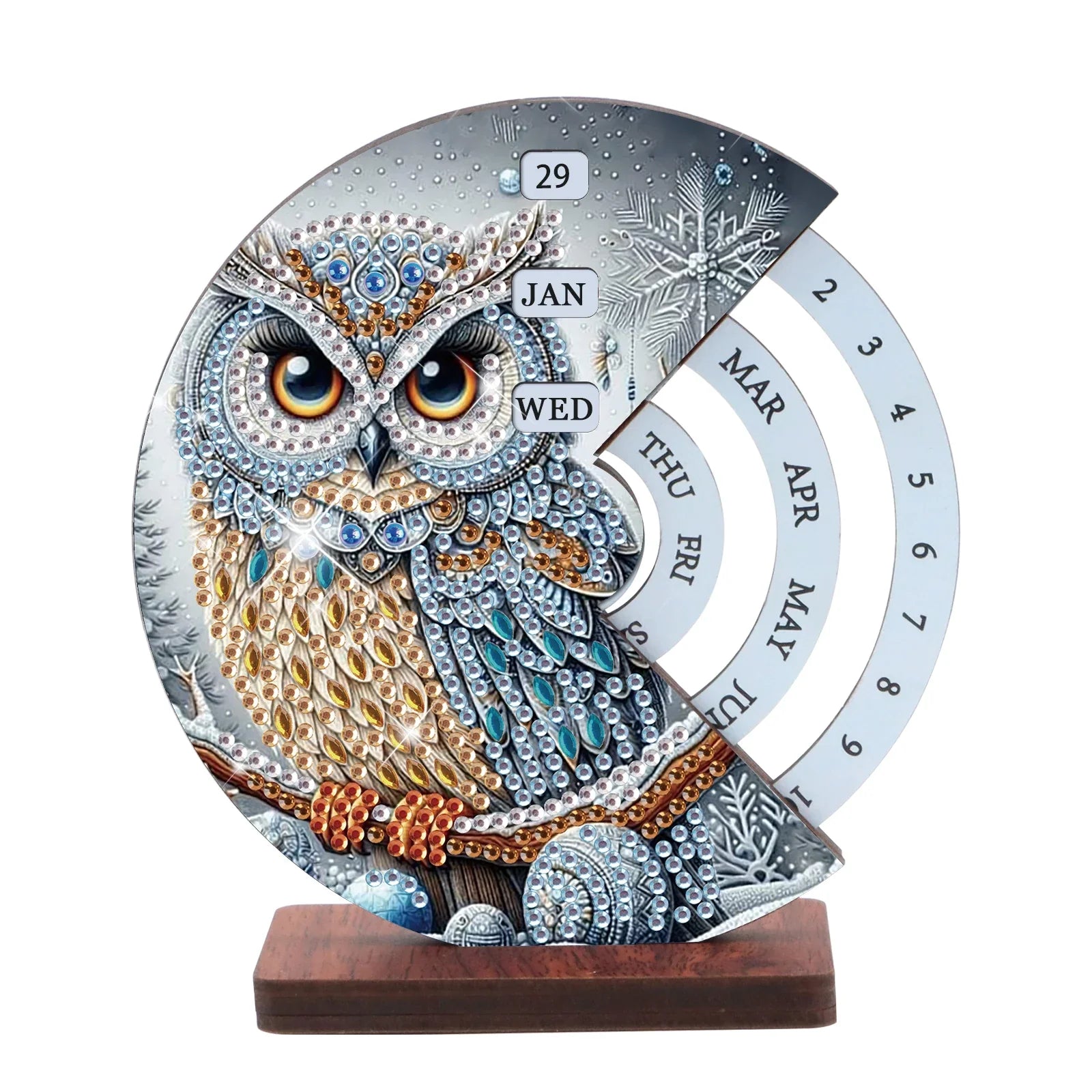 Gray Owl | Calendar | Diamond Painting