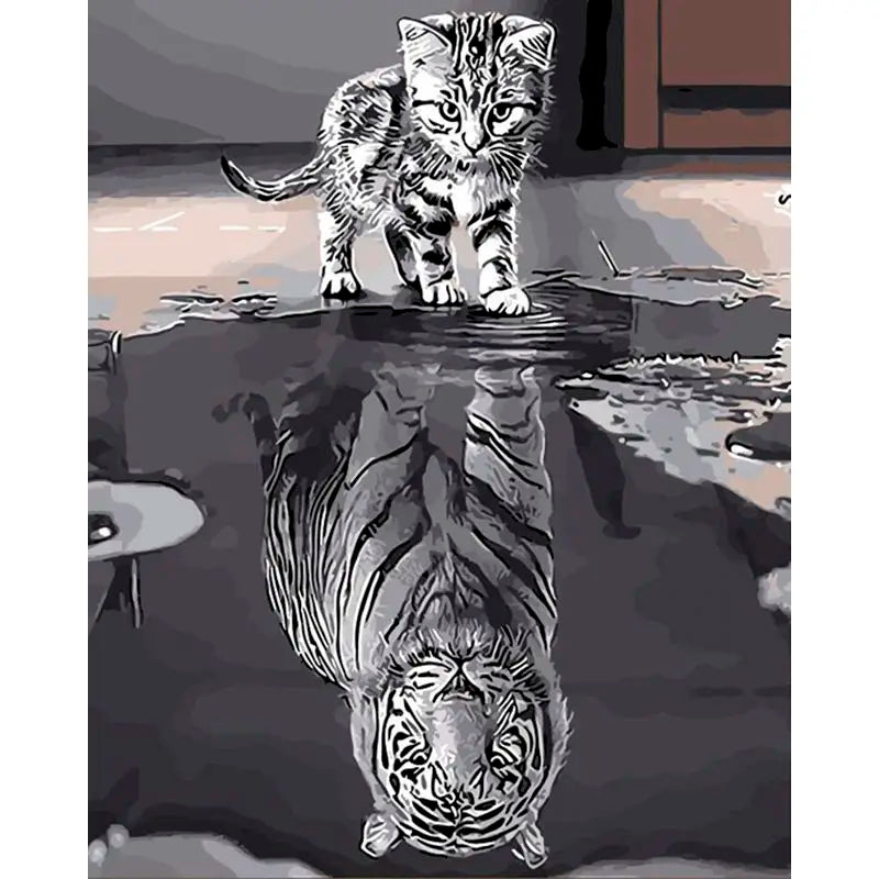 Kitten White Tiger | Paint by Numbers