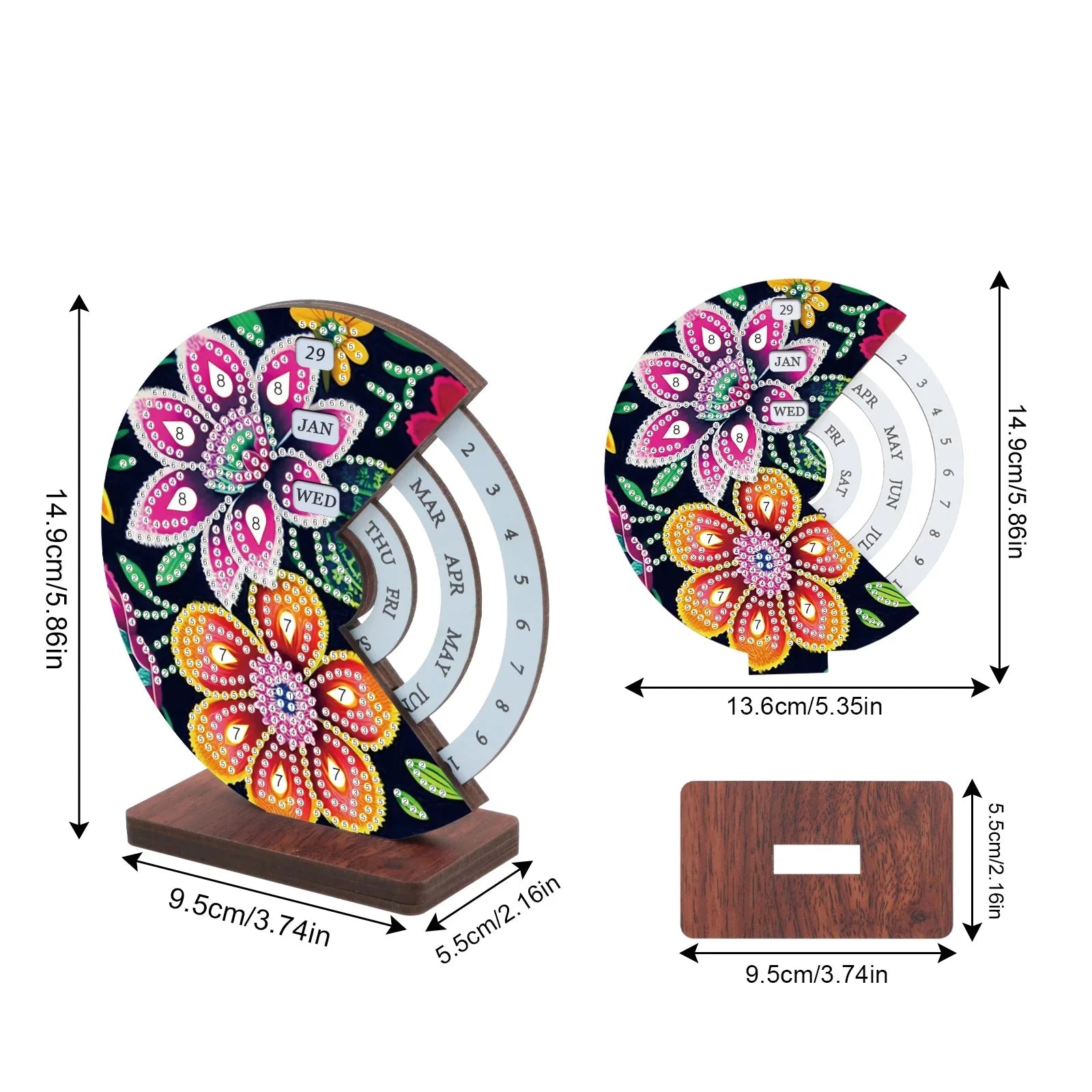 Pink & Orange Flower | Calendar | Diamond Painting