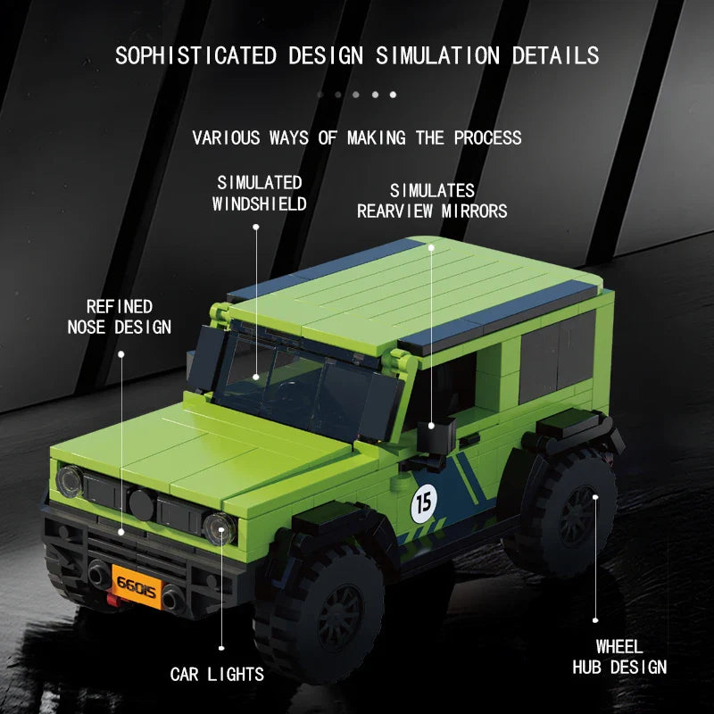 Green race car | Building blocks