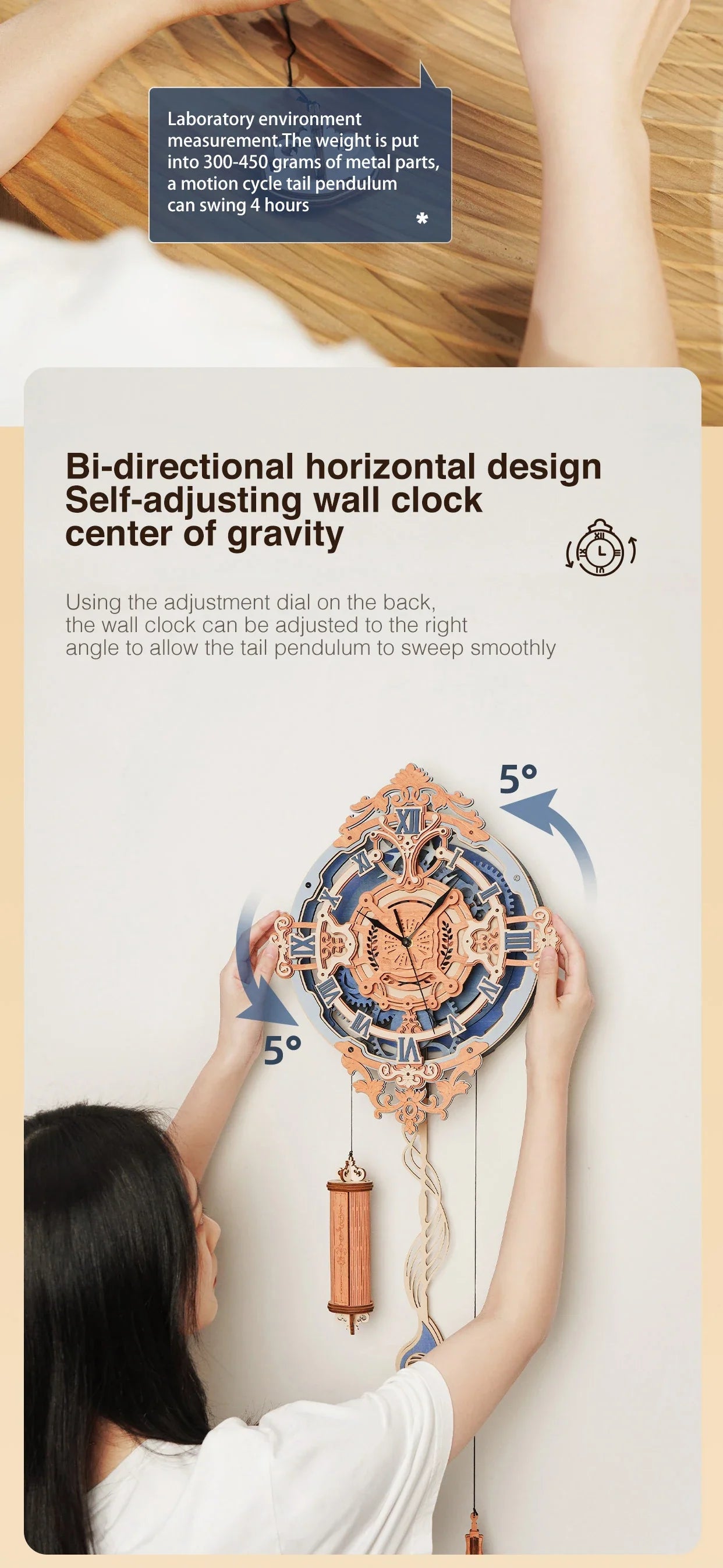 Hinged Clock | Wooden Construction Kits