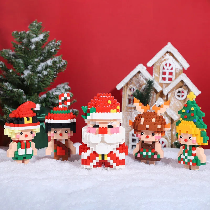 Santa Claus with angels | Building blocks