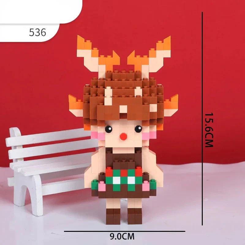 Santa Claus with angels | Building blocks