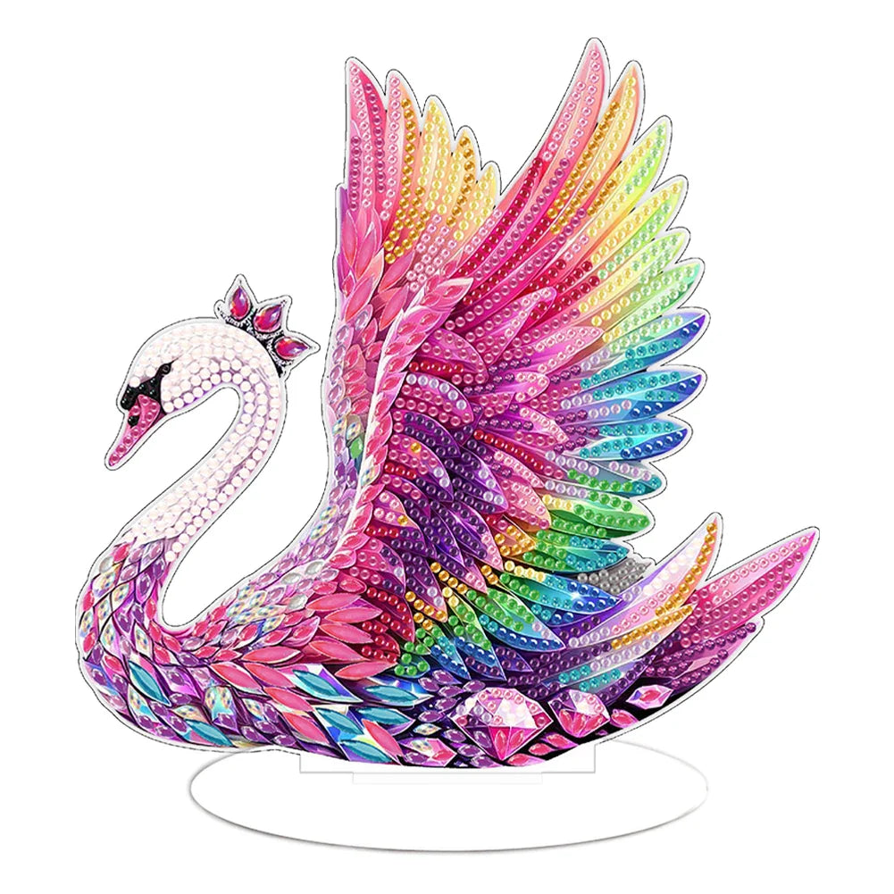 5D Colored Swan | Diamond Painting
