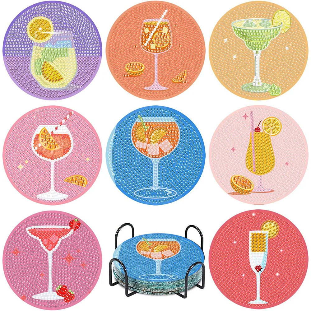 Colorful Cocktail Coasters | Diamond Painting