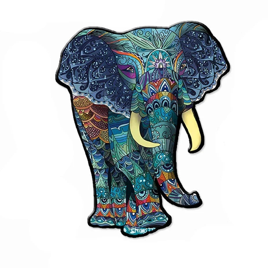 Blue Elephant | Wooden Puzzle