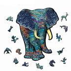 Blue Elephant | Wooden Puzzle