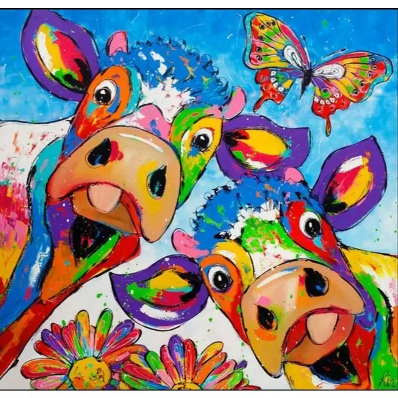 Joyful Cows | Paint by Numbers