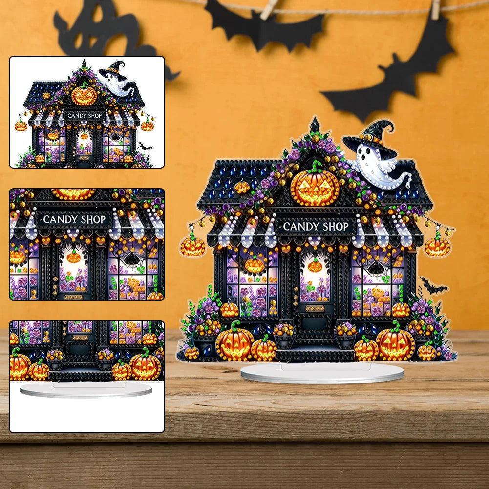 5D Halloween Snow House | Diamond Painting