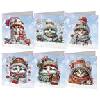Christmas Cats Christmas Cards | 6 pieces | Diamond Painting