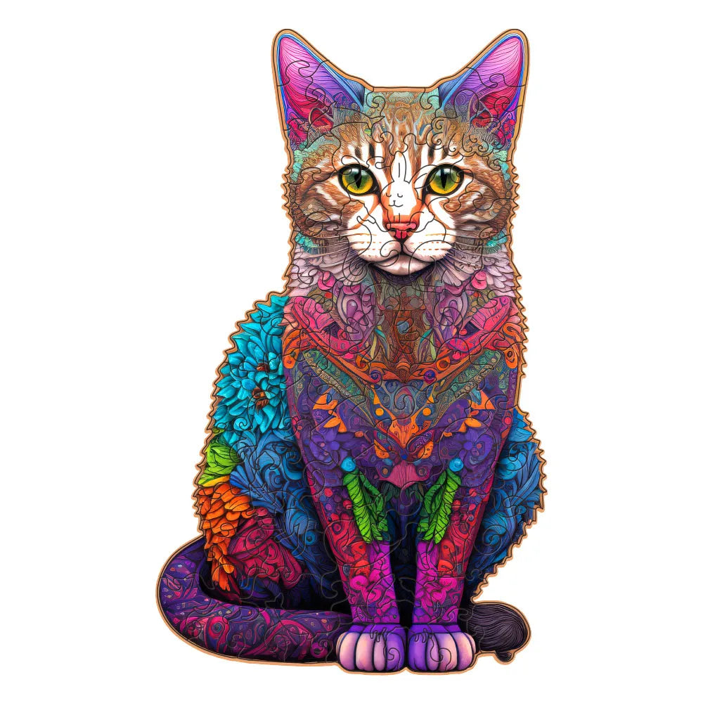 Colorful Cat | Wooden Puzzle