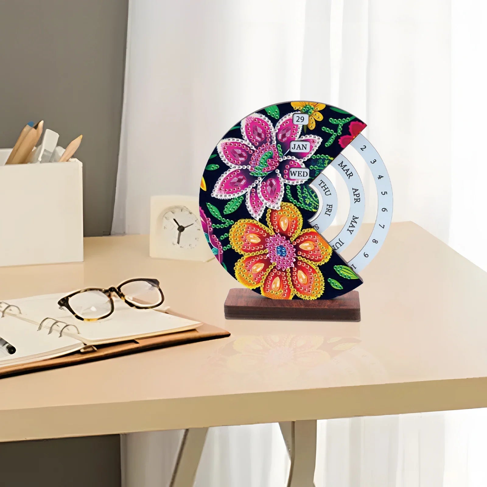 Pink & Orange Flower | Calendar | Diamond Painting