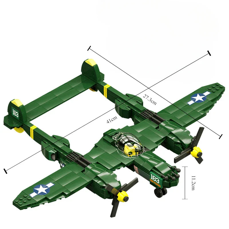 Green Fighter Jet | Building Blocks