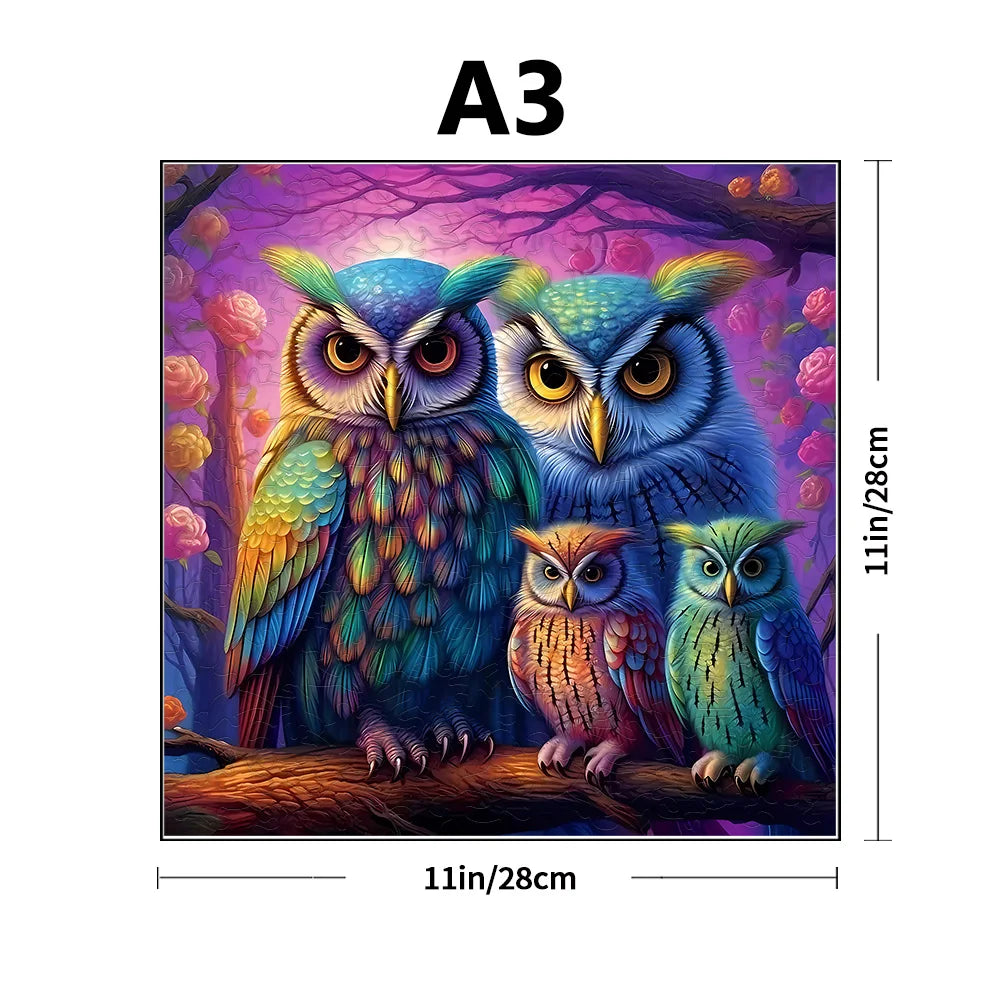 Owl Family | Wooden Puzzle