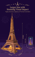Eiffel Tower at Night | Wooden Construction Kits
