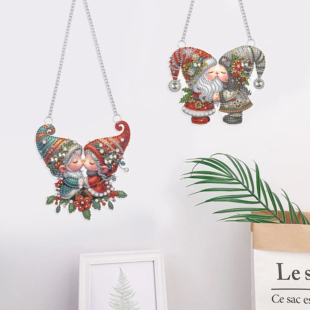 Decorative Hanging Ornament | Christmas Dwarfs | Diamond Painting
