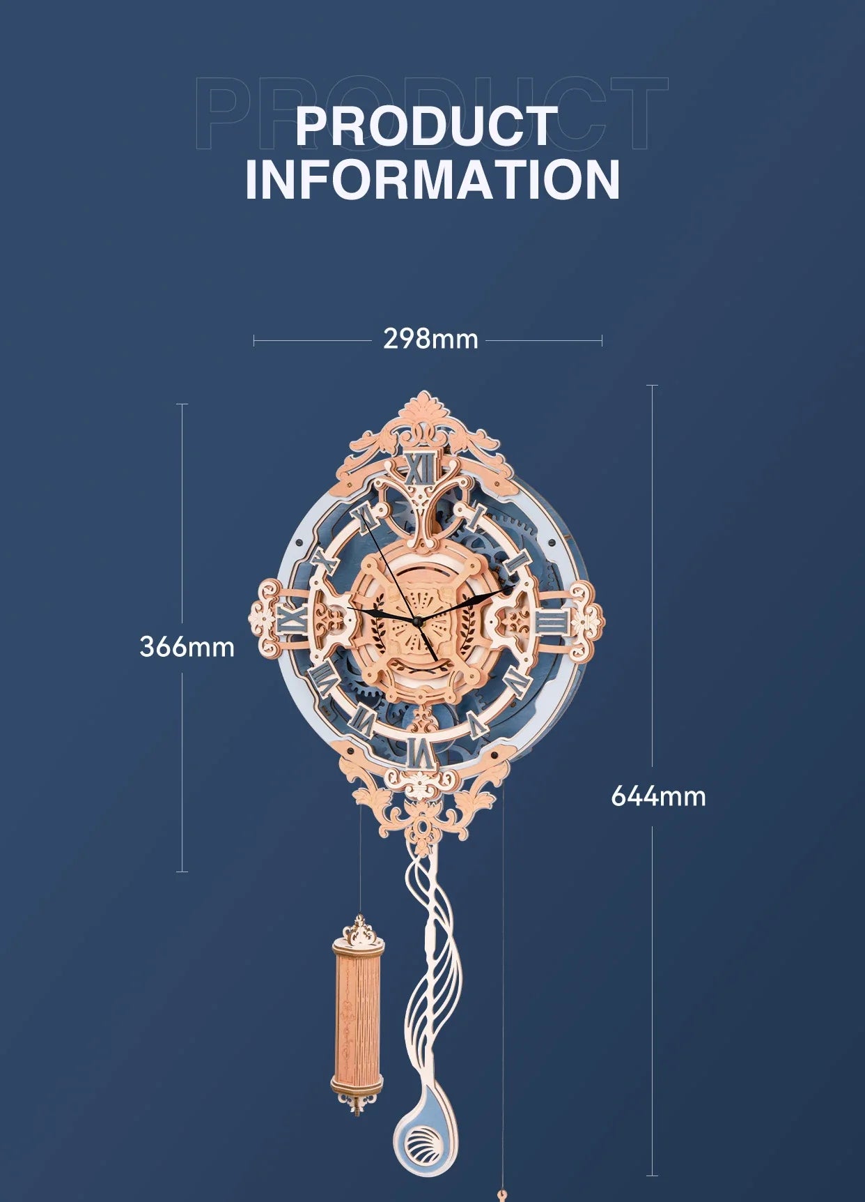 Hinged Clock | Wooden Construction Kits