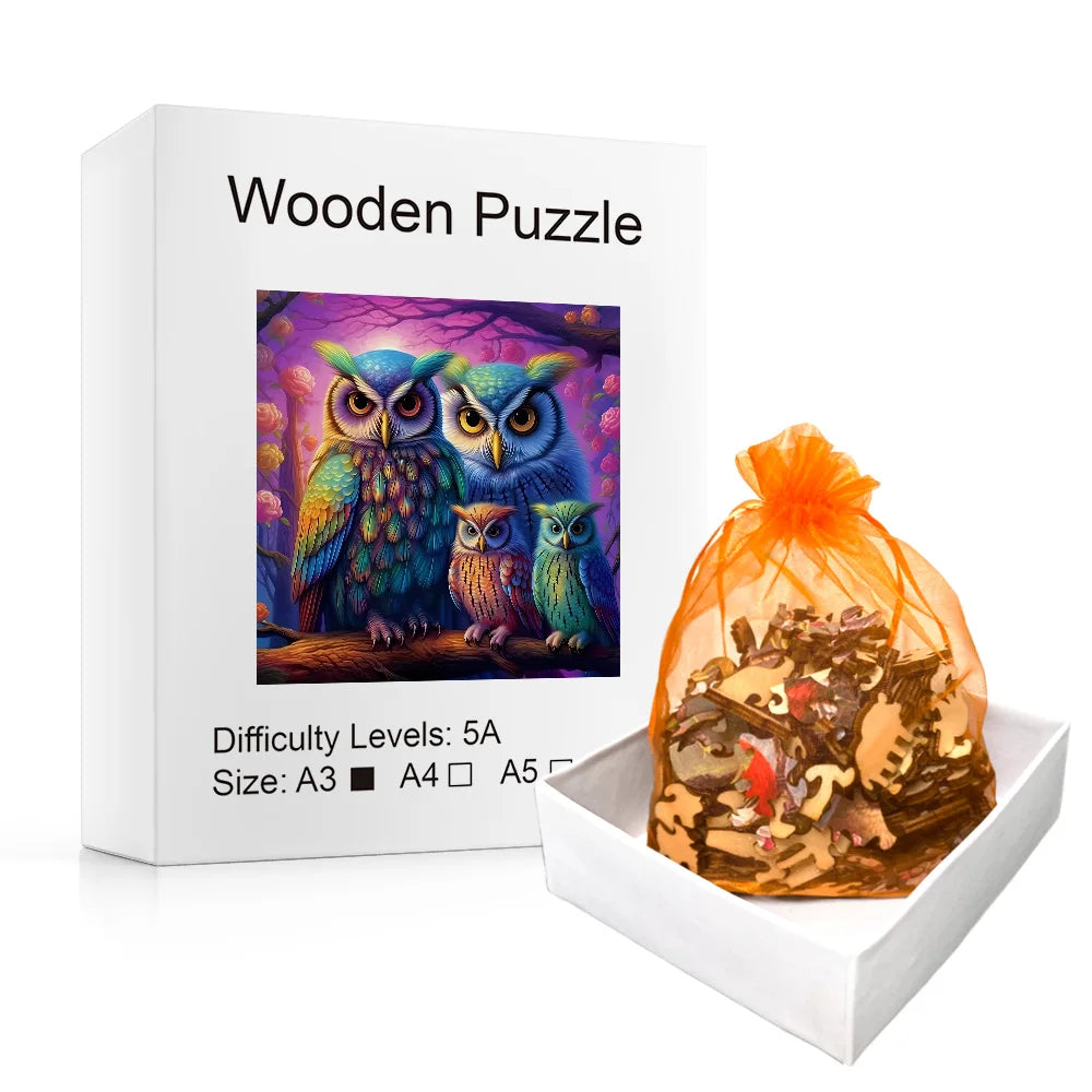 Owl Family | Wooden Puzzle