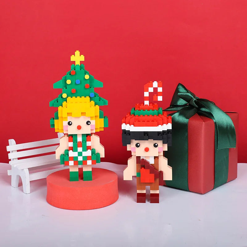 Santa Claus with angels | Building blocks