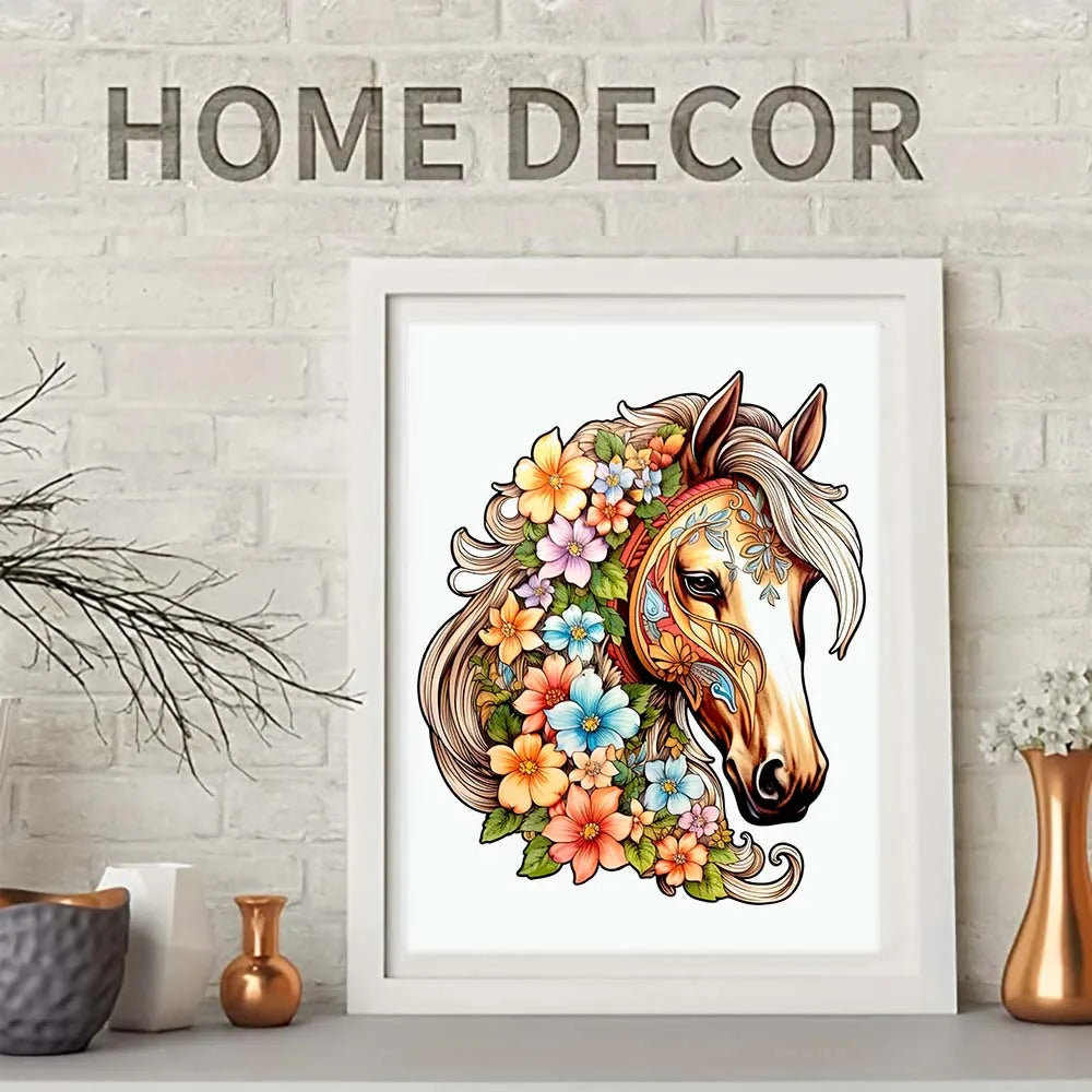 Horse with Flowers | Wooden Puzzle
