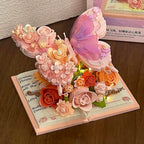 Pink Butterfly on Book | Building Blocks