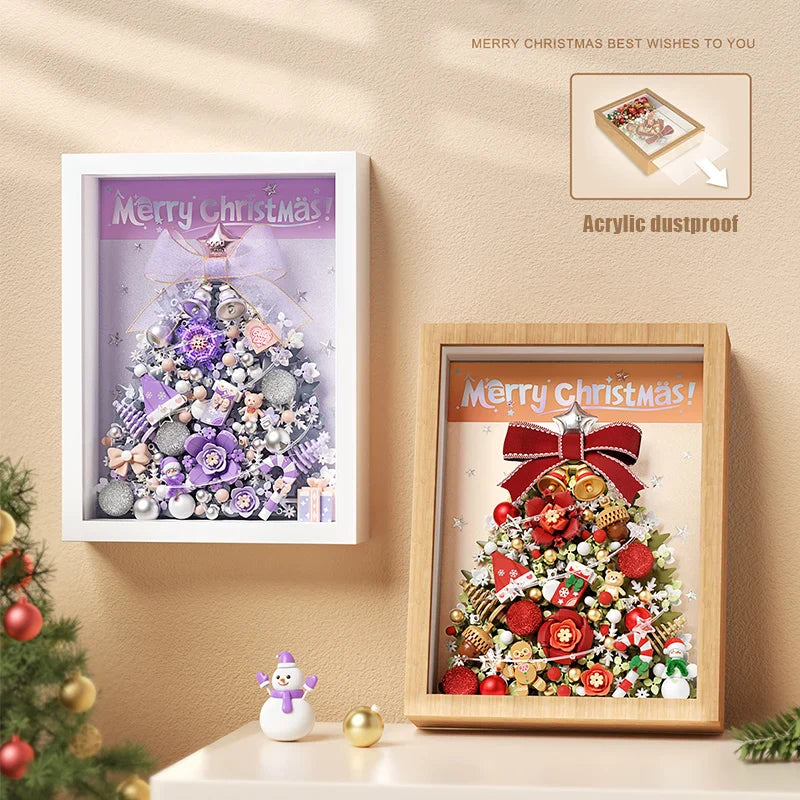 Christmas tree in photo frame | building blocks