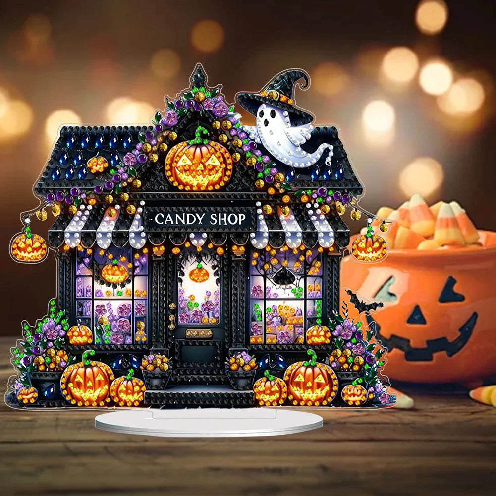 5D Halloween Snow House | Diamond Painting