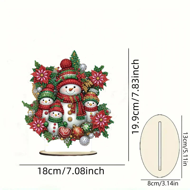 5D Snowmen Family | Diamond Painting