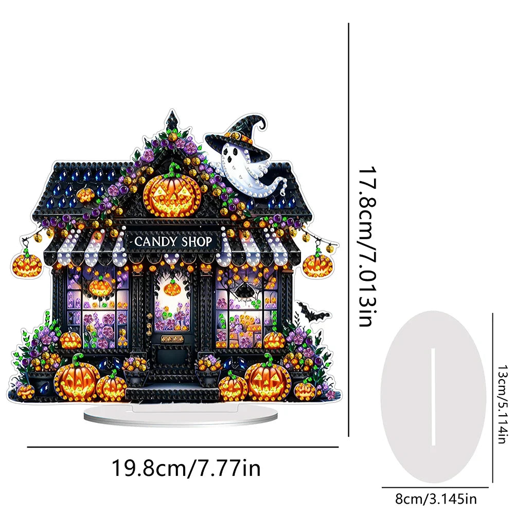 5D Halloween Snow House | Diamond Painting