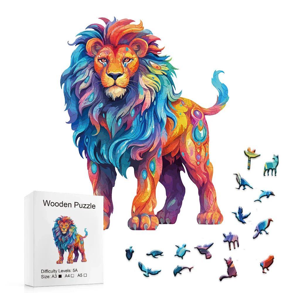 Cool Lion | Wooden Puzzle