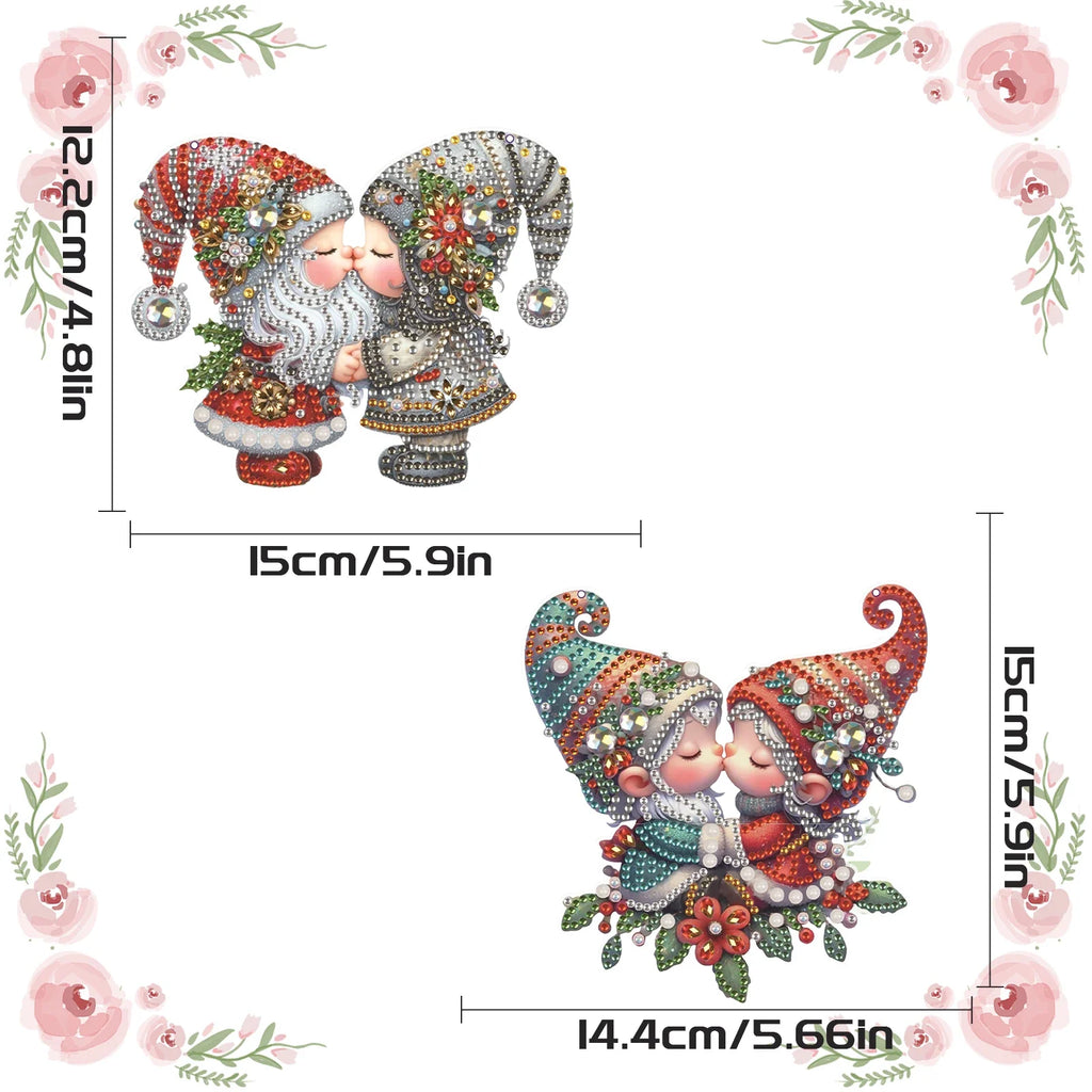 Decorative Hanging Ornament | Christmas Dwarfs | Diamond Painting