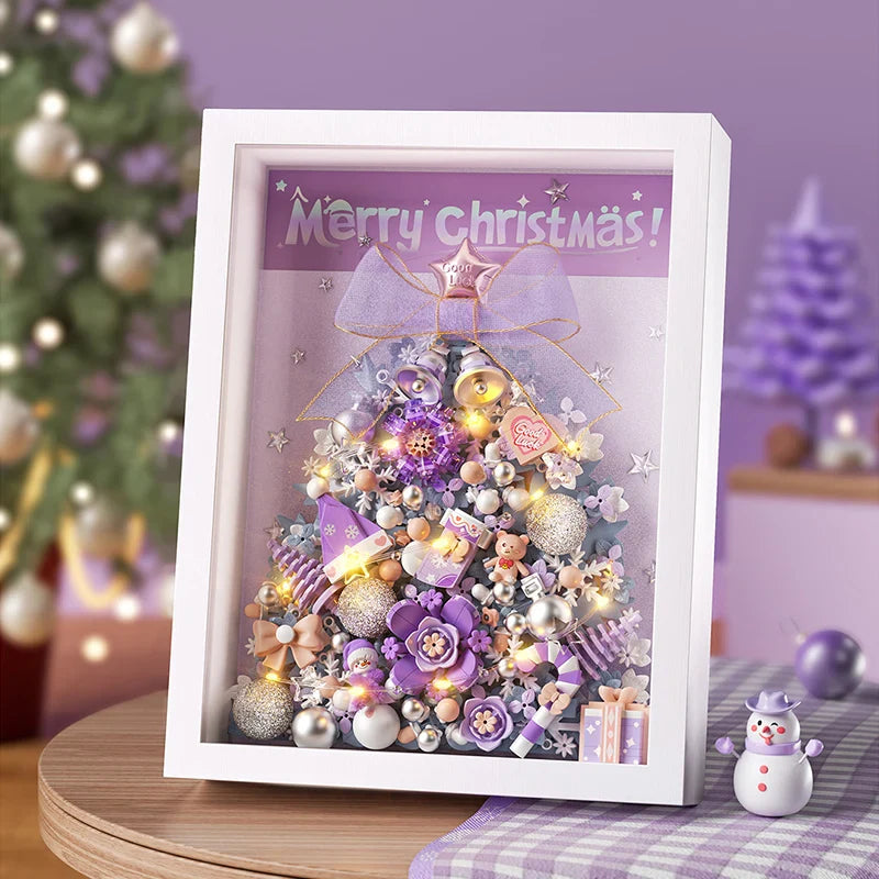 Christmas tree in photo frame | building blocks