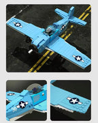 Blue fighter jet | Building blocks