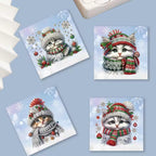 Christmas Cats Christmas Cards | 6 pieces | Diamond Painting
