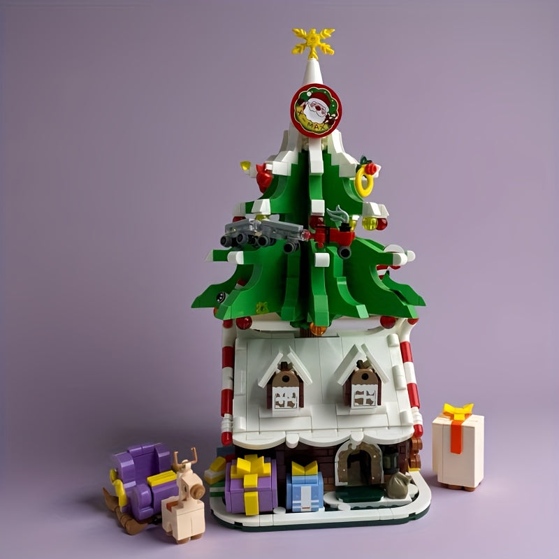 Christmas Tree on Christmas House | Building Blocks