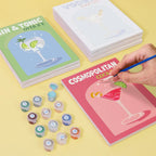 6 Mini Paintings | Colorful Cocktail Collection | paint by numbers