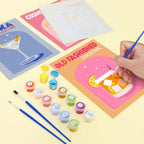 6 Mini Paintings | Colorful Cocktail Collection | paint by numbers