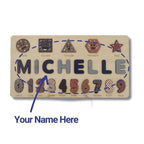 Custom Name Montessori Wooden Board - Halloween Collection