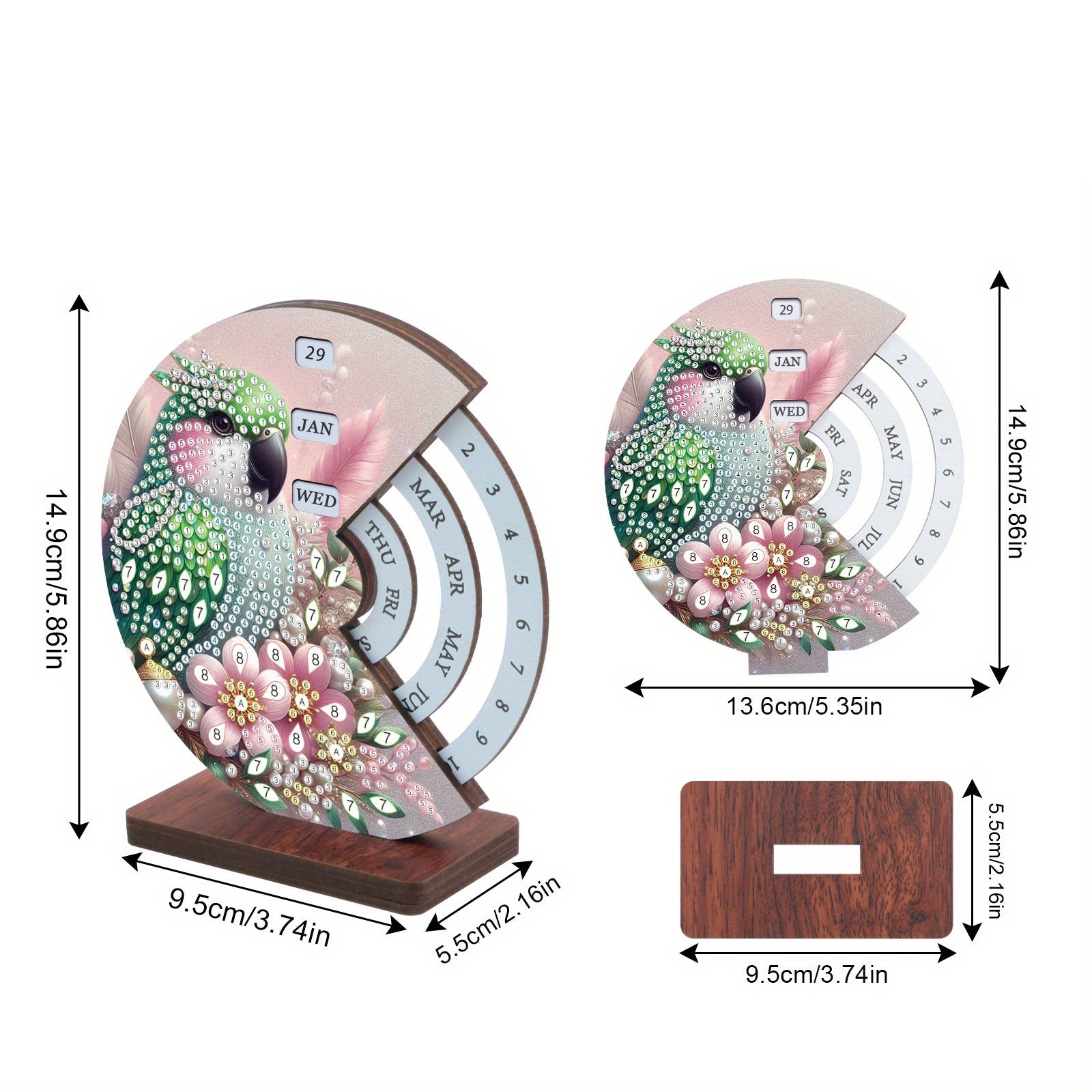 Green Bird | Calendar | Diamond Painting