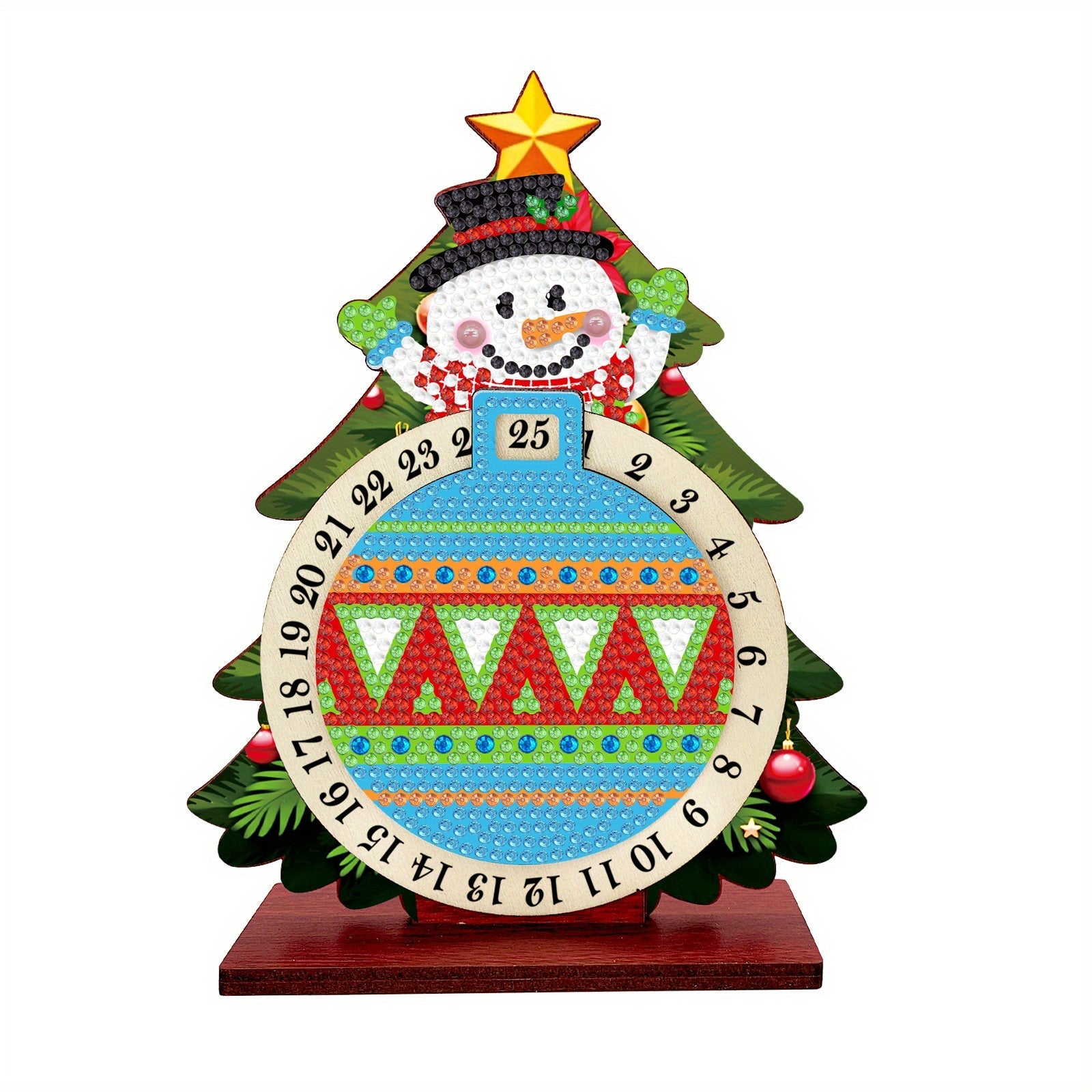 Snowman in Christmas Tree | Calendar | Diamond Painting