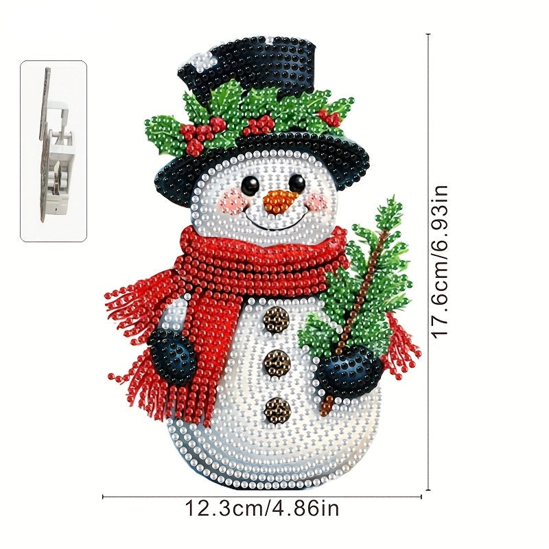 Moving snowman with hat | Diamond painting
