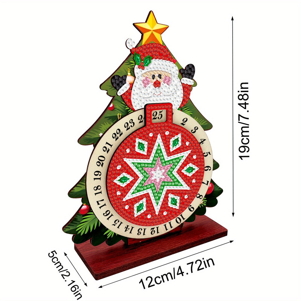 Santa Claus in Christmas Tree | Calendar | Diamond Painting